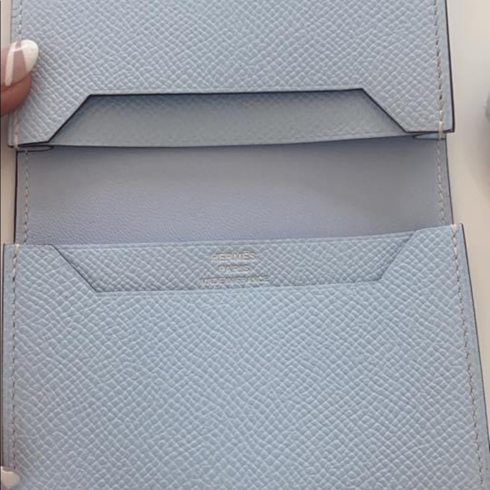 SOLD Hermes Bleu Brume Bearn Cardholder Brand New - Picture 2 of 3